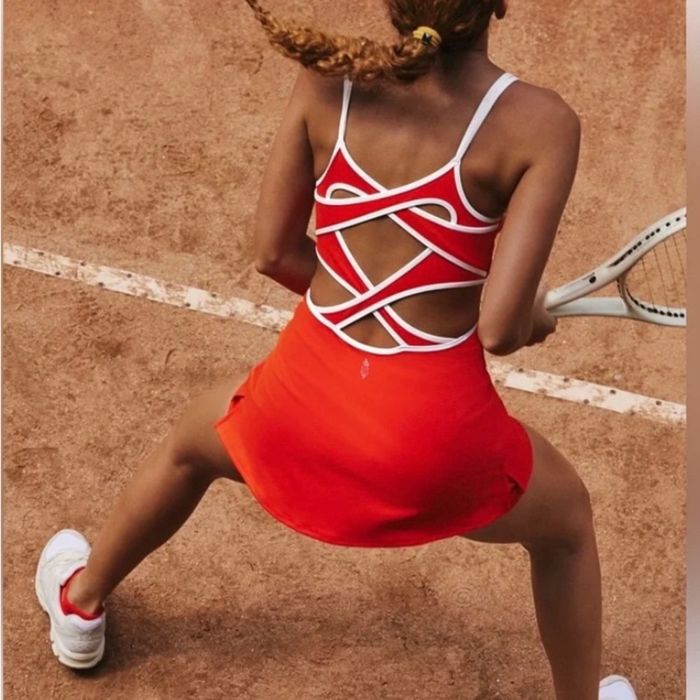 Free People Red & White Tennis Dress